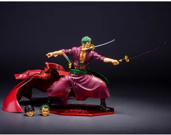 

23cm One Piece Theater Version Red RORONOA ZORO Action Figures Japanese Anime PVC Toys One Piece Dolls For Boys