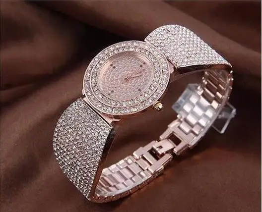 

fashion rose gold women dress watch quartz rhinestone wristwatches ladies Diamond watch best gift wholesale price