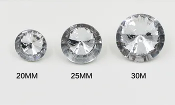 

(1000PCS/LOT) 14mm acryl round clear crystal with metal loop coverd sewing craft button