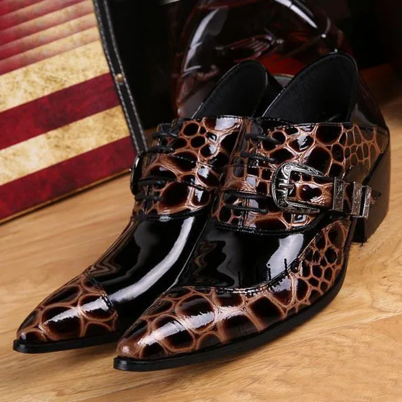 

Free Shipping Men's Fashion Mixed Colors Height Increasing shoes Full Grain Leather Pointed Toe Oxfords shoes for men