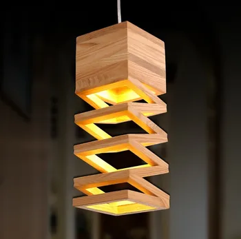 

Simple Modern Wood Art Droplight LED Pendant Light Fixtures For Dining Room Hanging Lamp Indoor Lighting Lamparas Colgantes