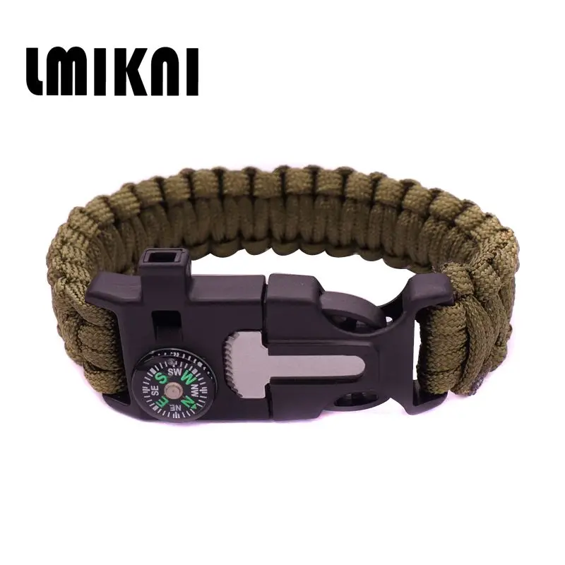 LMIKNI في الهواء الطلق التخييم الرجال سوار Paracord بقاء متعددة الوظائف مزين حبل سوار LMIKNI في الهواء الطلق التخييم الرجال سوار Paracord بقاء متعددة الوظائف مزين حبل سوار
