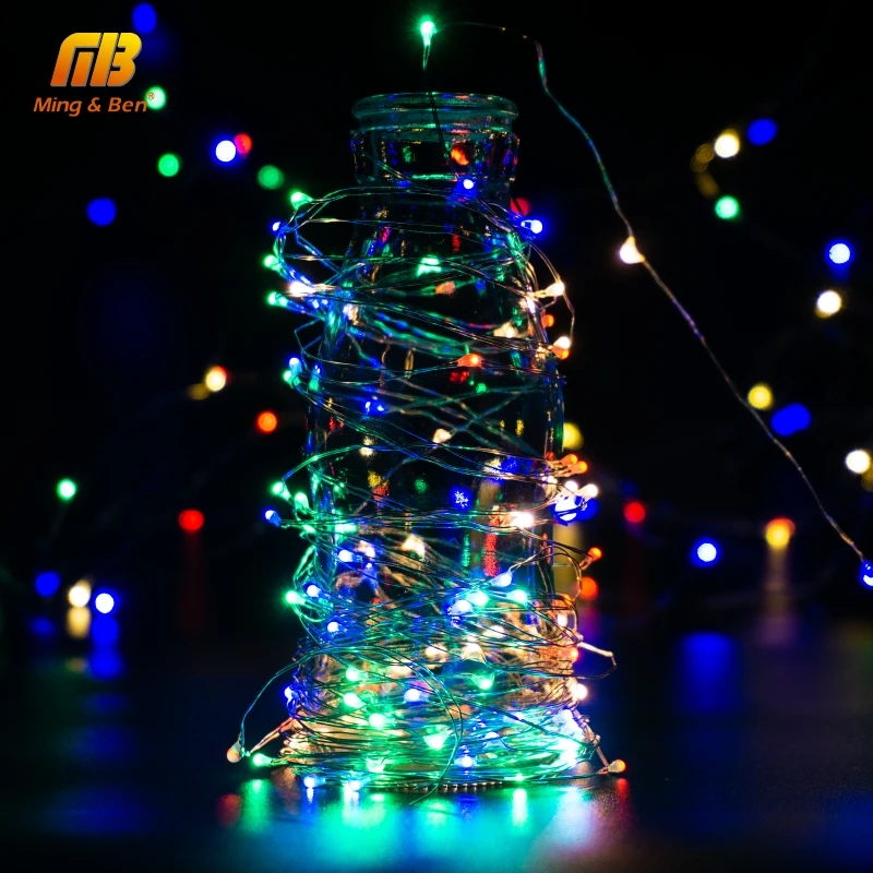 

USB LED String Lights 10M 100leds Remote Control LED Strip 4.5V Copper Wire RGB Decoration Lighting For Christmas Holiday Party