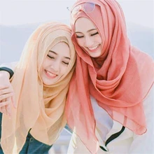 100*180 см хиджаб для мусульманок шарф хлопок платок женский шарф женщин Защита от солнца на пляже шаль, палантин