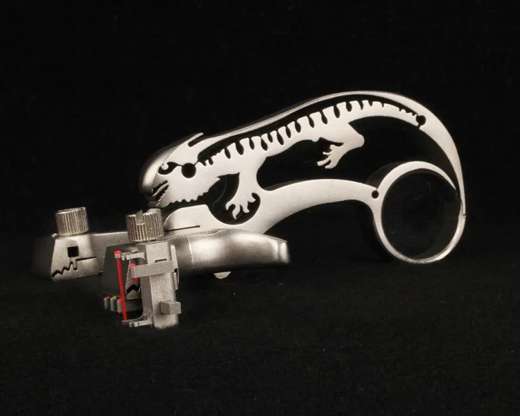 Lagarto com Objetivo de Tiro ao ar Handheld com Faixa de Borracha Caça Estilingue Catapulta Inoxidável Livre Novo 2020 Aço 11 Arco e flecha
