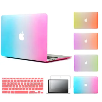 

Best selling Matte Case for apple macbook air 11.6 13.3 rainbow mac book pro retina 11 12 13 15 inch Protective Laptop cover