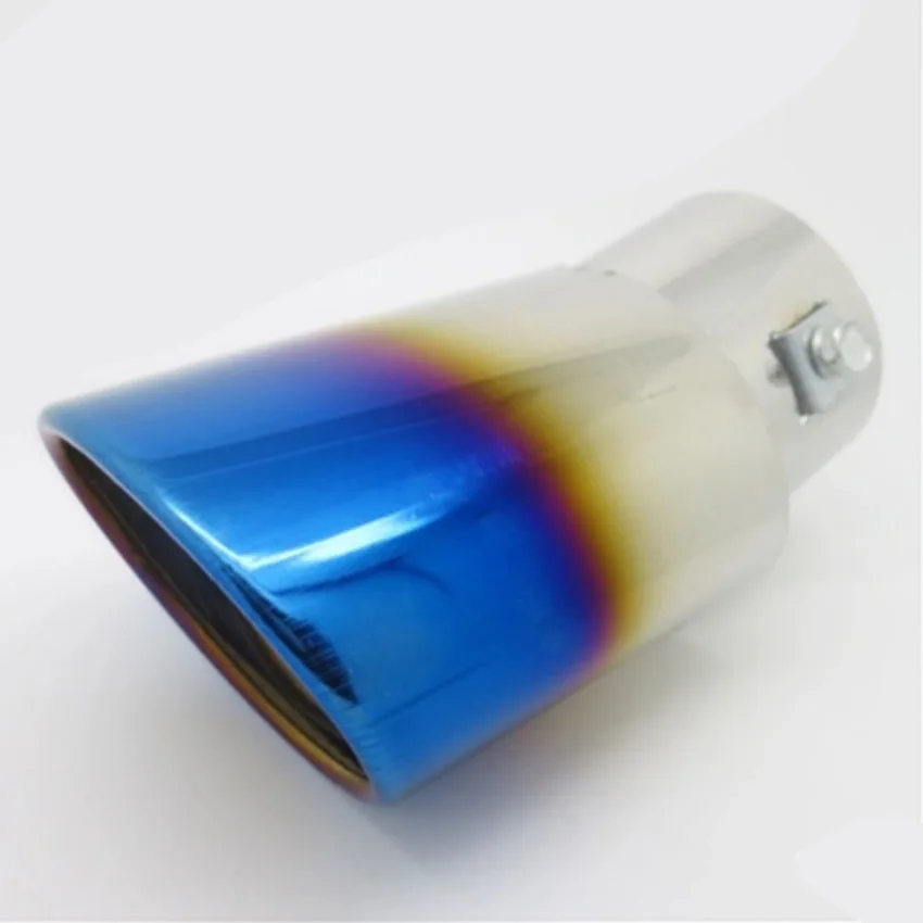 YZ bend blue Painting Universal cool Exhaust Tailpipe 63mm Muffler