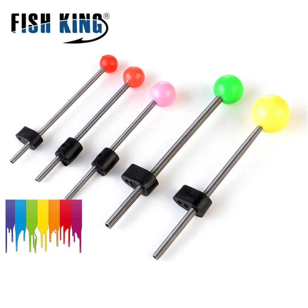 FISH KING 20pcs 75mm/90mm Winter Ice Fishing Rod Top Section C.W 2-10g Mini Fishing Pole Portable Fishing Tackle