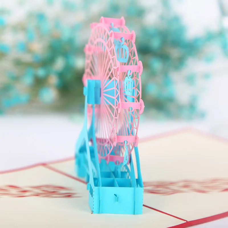 OLOEY романтическое Колесо обозрения 3D всплывающие открытки Подарочная открытка