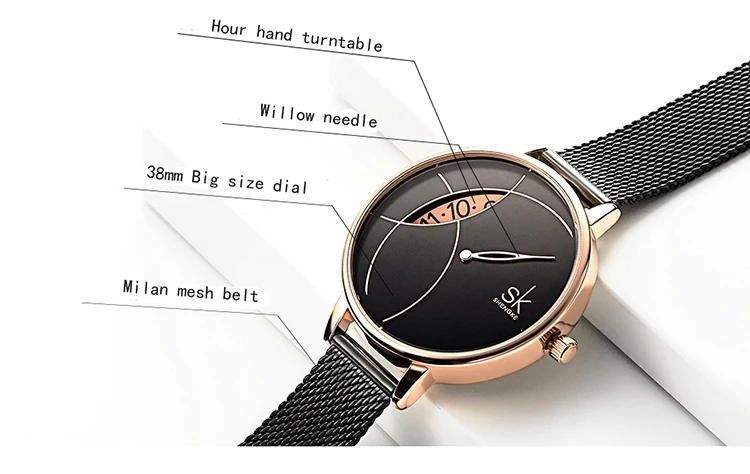 SHENGKE SK0091 Women Black Waterproof Ladies Watch Women Quartz Clock Wristwatches Fashion Women's Dropshipping Watches sk watch SHENGKE SK0091 Women Black Waterproof Ladies Watch Women Quartz Clock Wristwatches Fashion Women's Dropshipping Watches sk watch