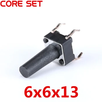 

100PCS/Lot 6x6x13MM 4PIN Tactile Tact Micro Switch Touch Button Self-reset Button 6*6*13mm keys button DIP