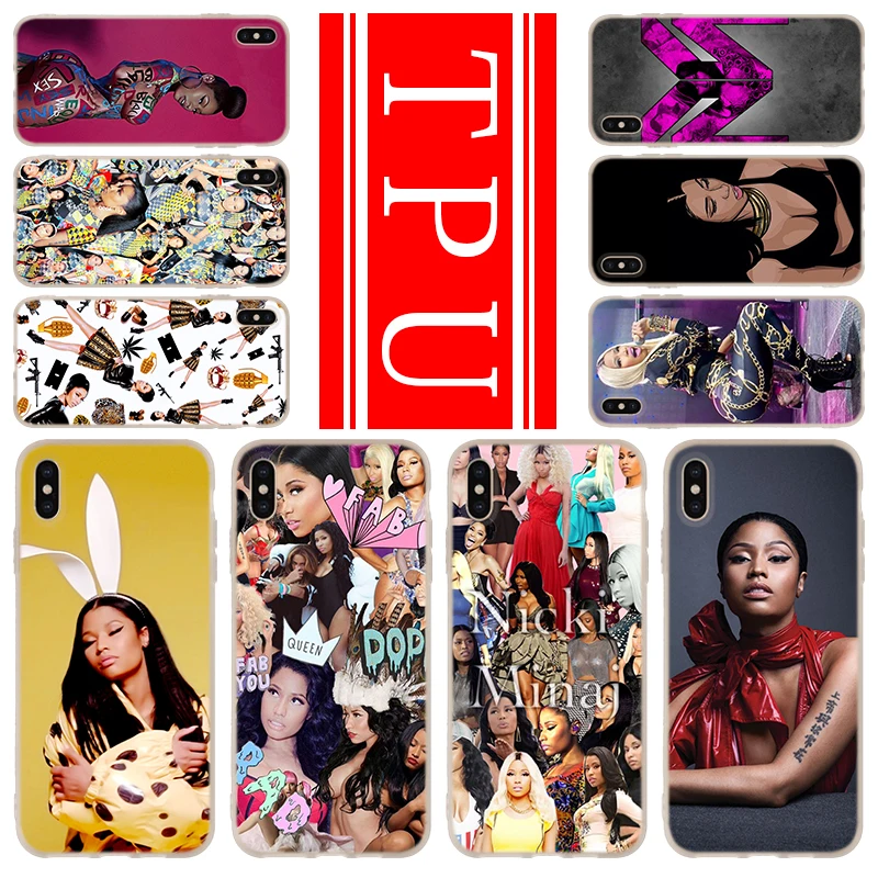 Мягкий чехол из ТПУ для iPhone 12 Mini 11 Pro XS Max XR X 8 7 6 Plus 5S SE S Модный Nicki Minaj 2020|Бамперы| |