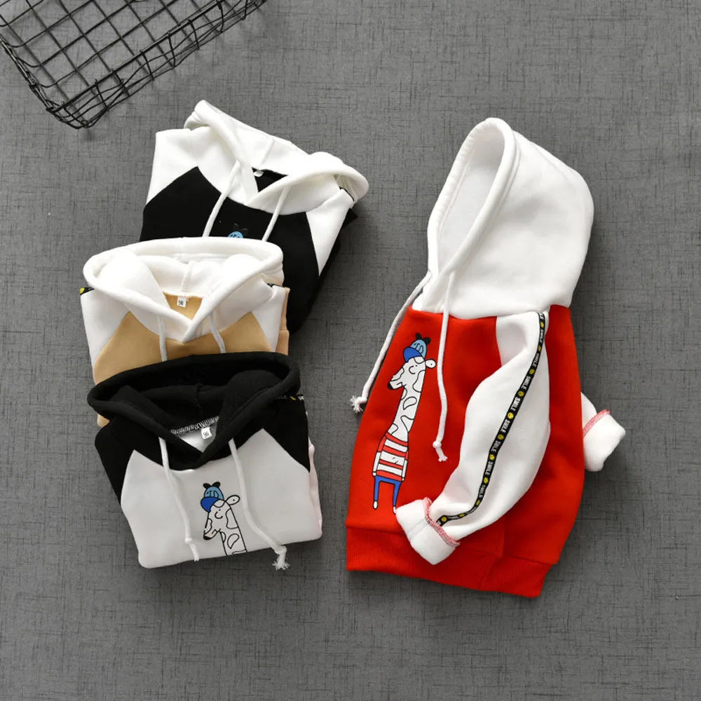 

Children Autumn Winter Sweatshirt Baby Girls Boys Animal Print Sweatshirt Hoodie Pullover Tops Clothes Toddler Kids Sweatshirt