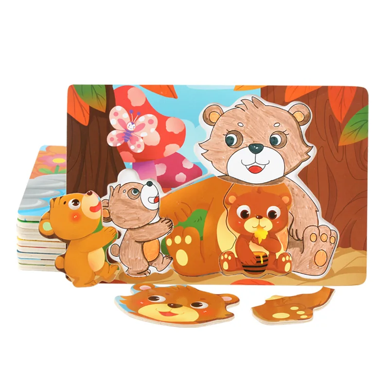 

Baby Toys Wooden Puzzle Jigsaw Baby Educational Toys GiftColoring Book Paint Learning Coloring Board drawing board for kid gift