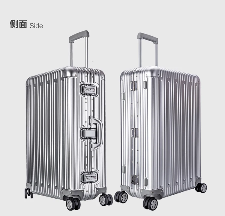 Полностью алюминиевый сплав багаж Hardside Прокат троллейбусов Дорожный чемодан 20 багаж 25 29 дюймов проверенный багаж