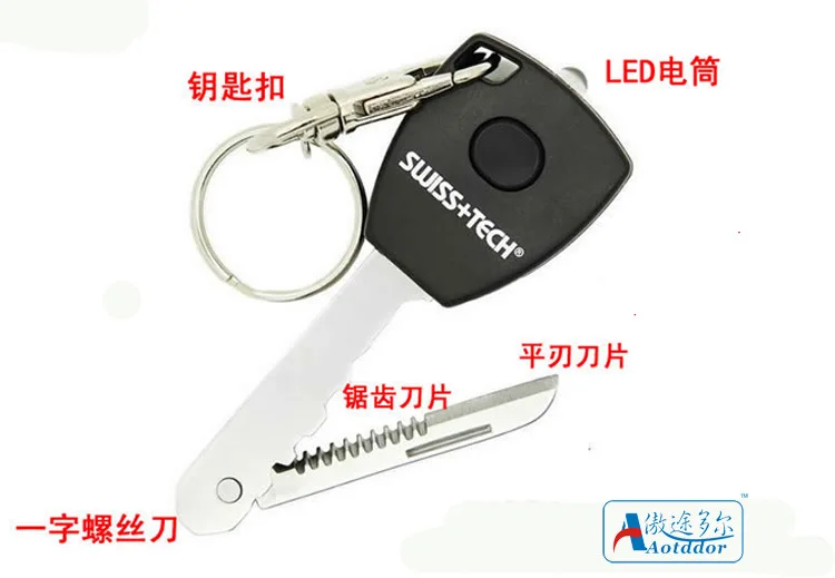 

Folding Knife EDC Screwdriver Keychain with Led for Outdoor Recreation