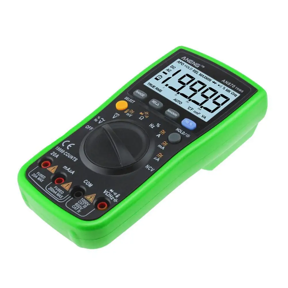 

True-RMS Wave Output Digital Multimeter 9999 Counts Voltage AC DC Tester
