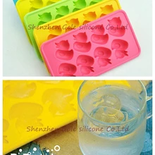 300 шт/партия Luo Hasi утки льда плесень [в коробке]-Горячая лето животное маленькая Желтая Утка Форма льда решетки