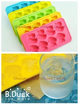 

300pcs/lot Luo Hasi Ducks ice mold [boxed] - hot summer animal small yellow duck shape ice lattice