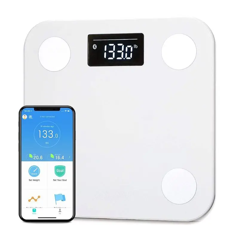 

Smart Scale Electronic Weigher Bluetooth Body Fat Balance With Free APP BMI Monitor Body Composition Analyzer Large Display For
