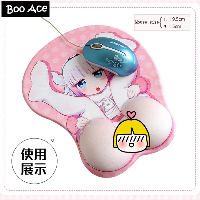 Коврик для мыши Kobayashi san chi no maid dragon Kanna Kamui 3D с силиконовым гелем размер 26*22 см|mouse