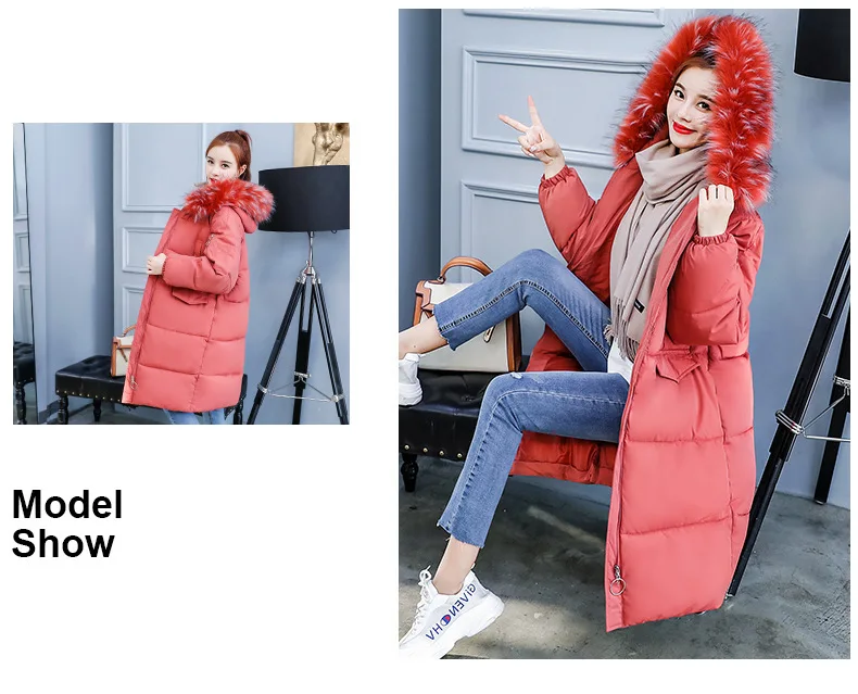 Cotton-padded Woman Long Paragraph. 2018 New Pattern Easy Down Cotton Winter Clothes Seta Lead Loose Coat Woman Cotton-padded Leather Jackets