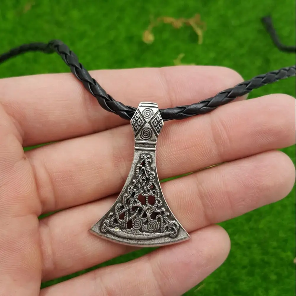 Youe shone мужской амулет Pantgram Скандинавская Руна Viking Axe Norse Jewelry Mam Мужской Стильный