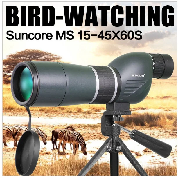 Suncore Spirit 15-45X60A  15-45X60S monocular hunting monocular telescope Spotting Scope with Professional ultra compact tripod (9)