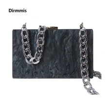 Фирменная новинка, модный кошелек, женская сумка-мессенджер, акриловая сумка, вечерняя сумочка для выпускного вечера, Мраморная черная однотонная Роскошная вечерняя сумка-клатч