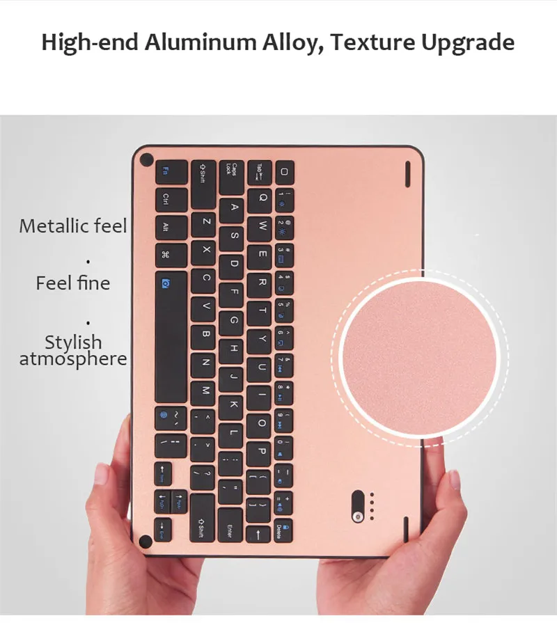 Aokin Bluetooth 3.0 клавиатура для iPad Pro 9.7 Беспроводной Перезаряжаемые клавиатура ABS + PU Разделение кожаный чехол кронштейн для iPad air/air2