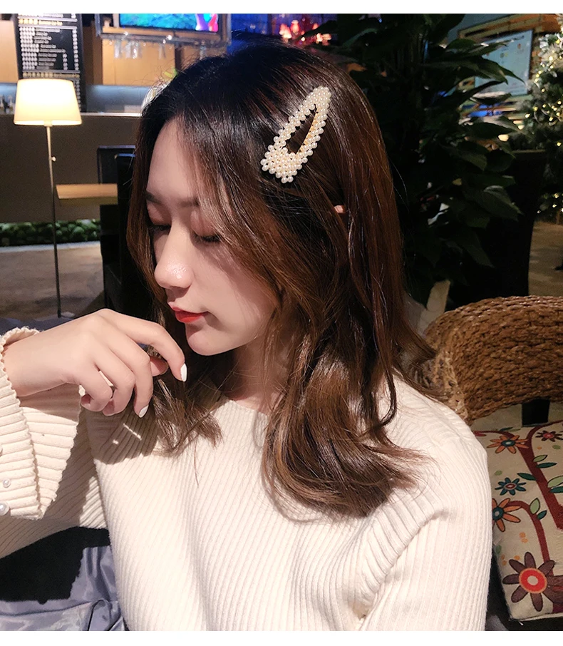 

Ins Fashion 1Set Women Girls Elegant Pearls Hair Clips Sweet Headwear Hair Ornament Hairpins Barrettes Headband Hair Accessories
