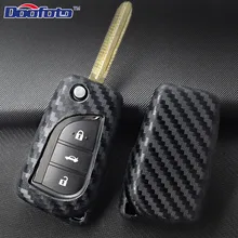 Doofoto аксессуары автомобиля оболочки для ключей украшение ключа чехол для Toyota Camry Prado Корона RAV4 автомобильный Стайлинг 1 шт. авто стикер
