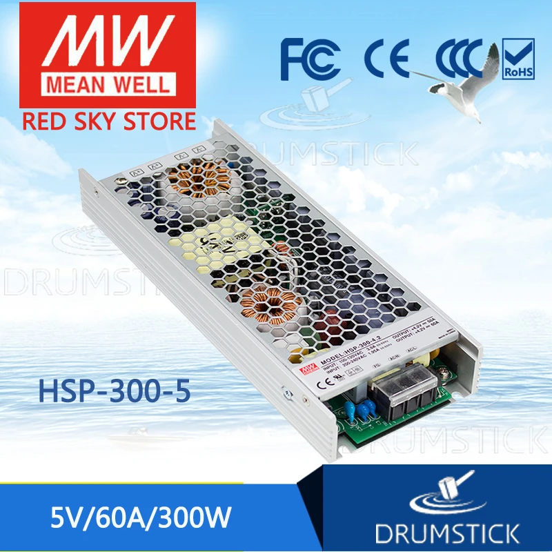 

MEAN WELL HSP-300-5 5V 60A meanwell HSP-300 5V 300W Single Output with PFC Function Power Supply