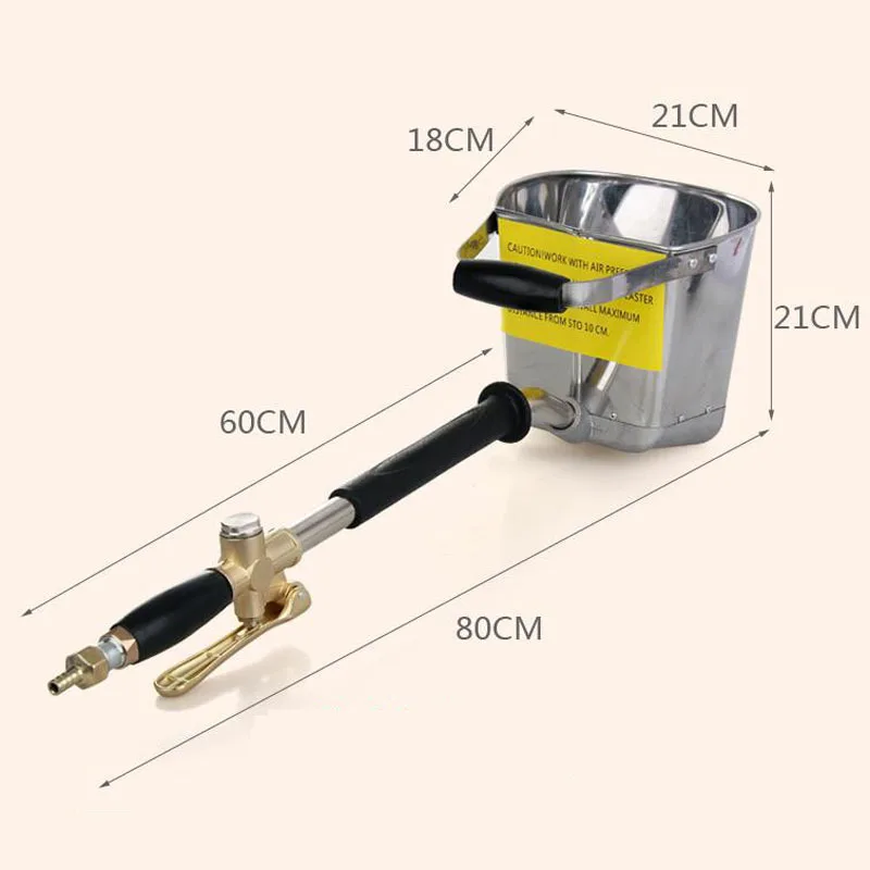 Цементный раствор штукатурка распыление бункер пистолет для производства ведро гипса наружные стены пневматический распылитель водонепроницаемое покрытие спрей