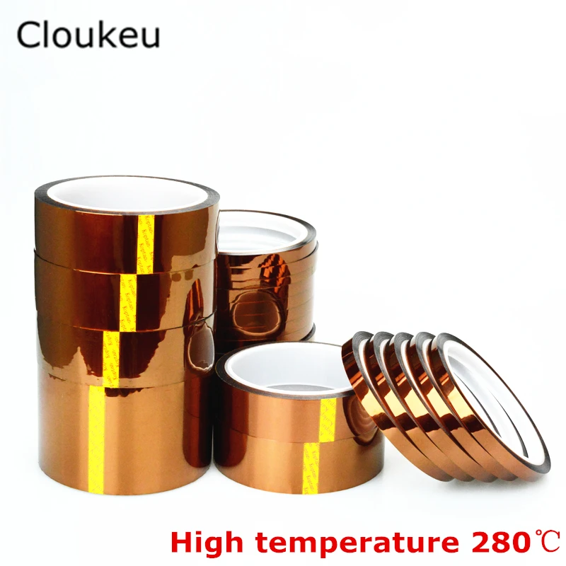 

30Yard Amber High temperature tape 40MM-150MM Goldfinger Tape Polyimide tape