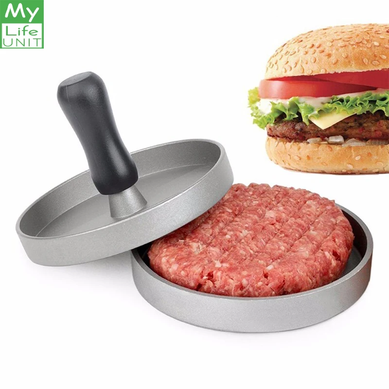 

MyLifeUNIT Aluminum Burger Press Hamburger Patty Makers Non Stick Meat cake Pressing Mould Kitchen Tool