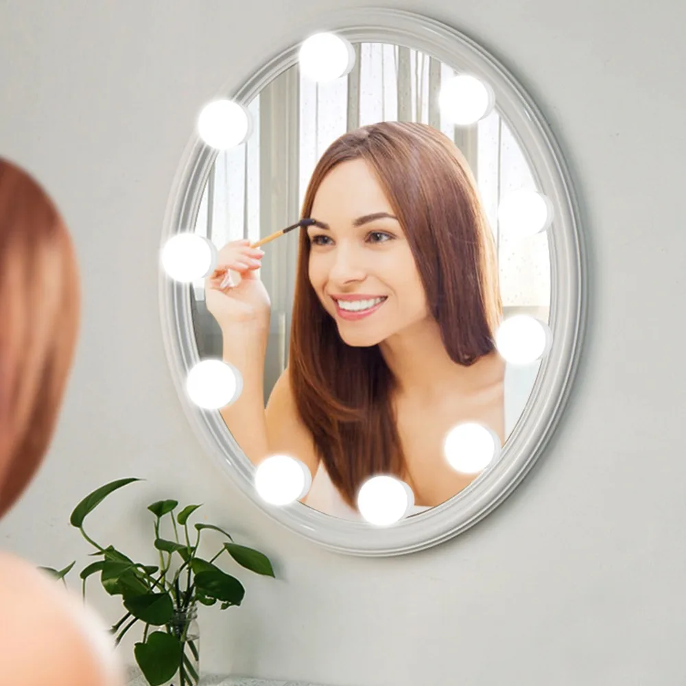 

EU US plug LED Vanity light Bulbs Touch Dimmable Dressing light LED Makeup Mirror light For Desk bathroom Mirror Decoration lamp