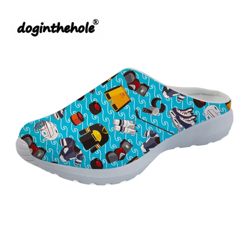 

Doginthehole Popular Cartoon Prints Women's Beach Sandals Breathable Mesh Slippers Female Lightweight Sandalia Comfortable Shoe