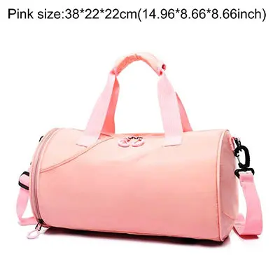 Фитнес-сумки с обувью для мужчин t для женщин и мужчин, спортивные сумки для спортзала, легкие Оксфордские небольшие дорожные сумки для путешествий, сумки для плавания на выходные - Цвет: Pink