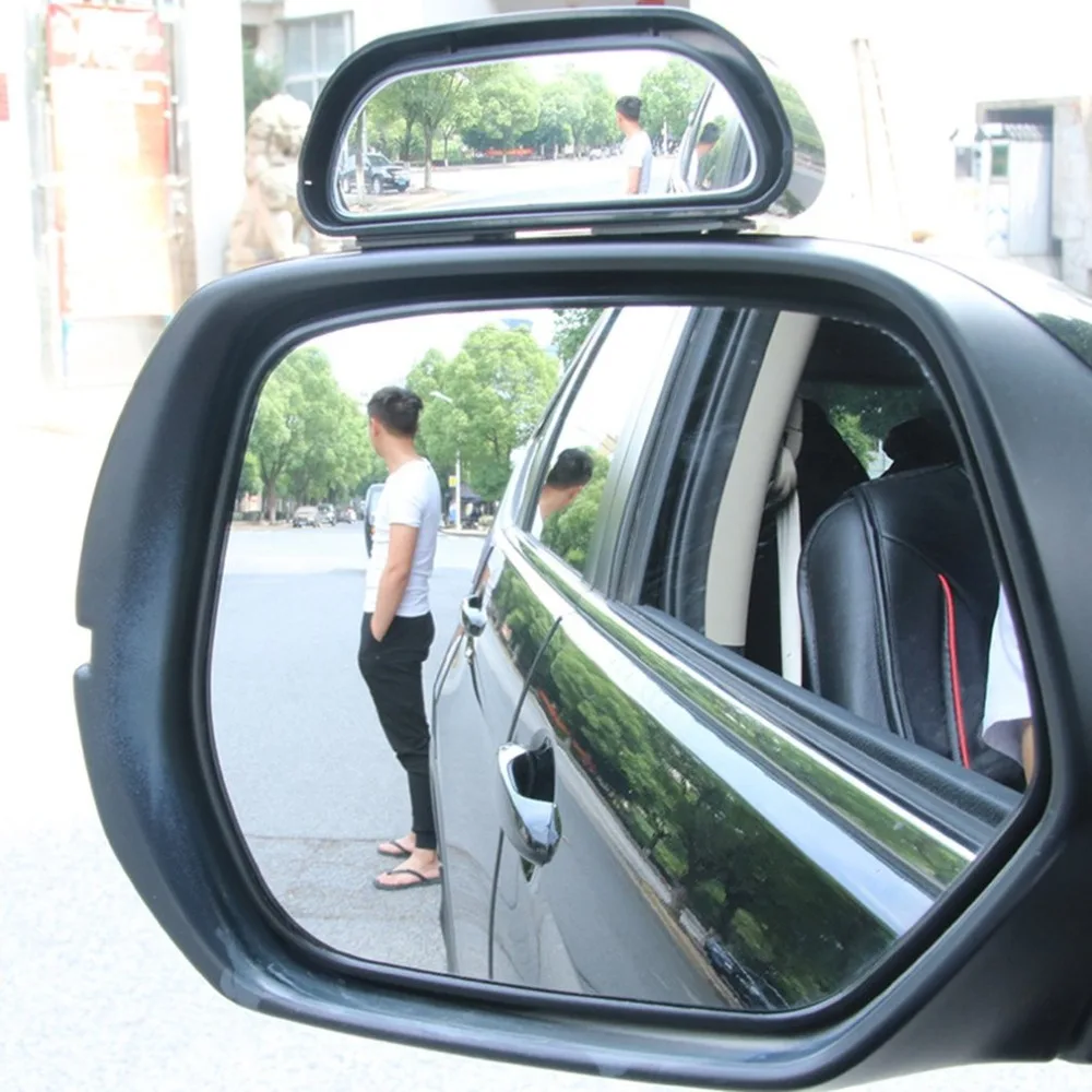 

New 1Pcs Mini Rearview Car Mirror Assitant Wide Angle Trapezoid Blind Spot Side Rear View Mirror Rain Shade Auto Accessories