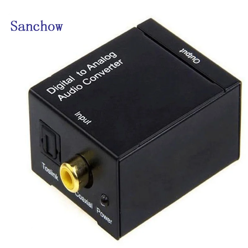 Sanchow Digital to Analog Audio Converter Adapter Optical Fiber Coaxial RCA Signal Home Theater for DVD | Электроника