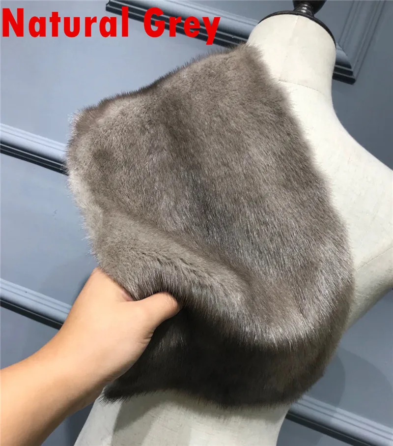 Furealux, новинка, настоящая норковая шуба для женщин, натуральный теплый рукав, съемный мех норки, куртки с поясом - Цвет: Natural Grey