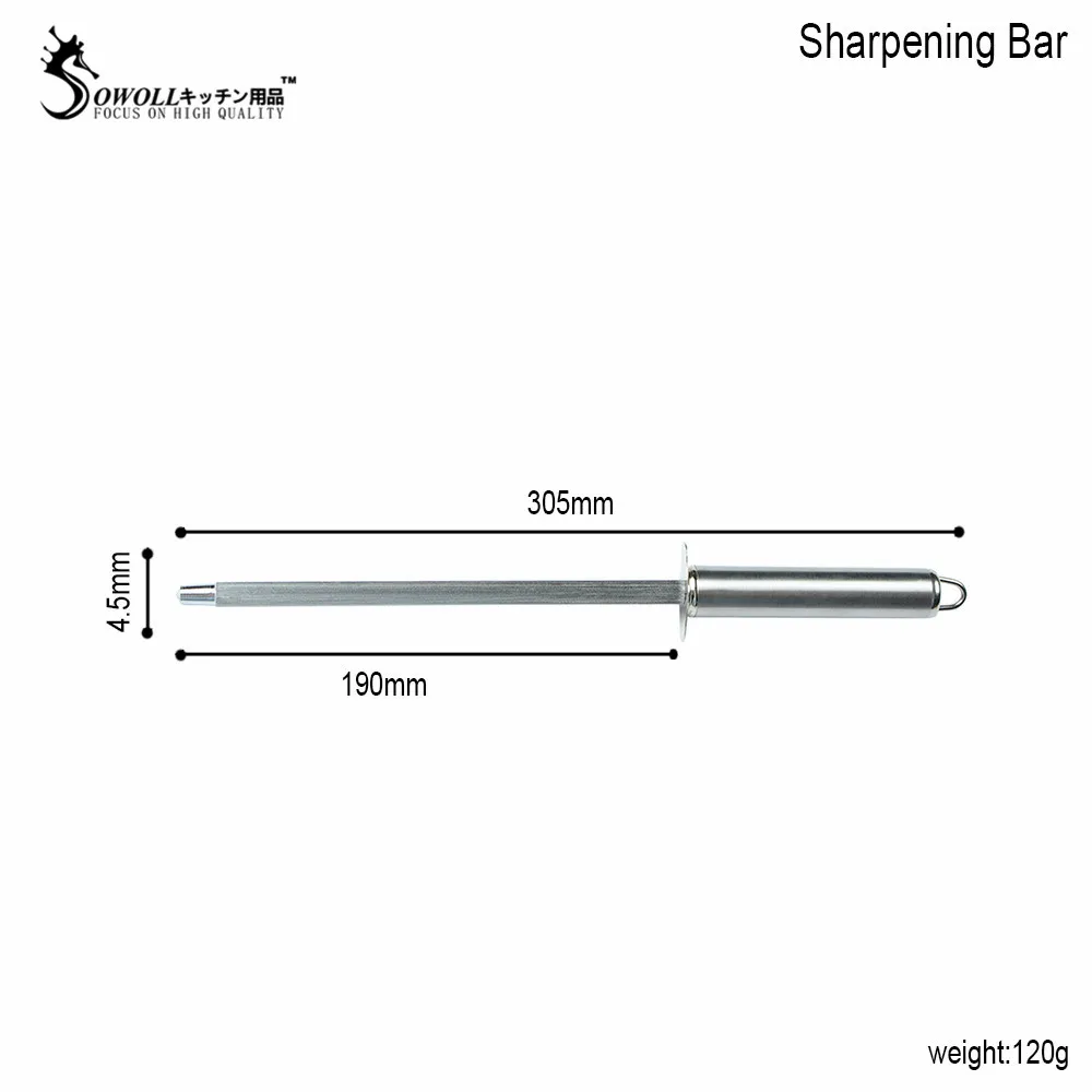 Sowoll, точилка для кухонных ножей, инструменты для заточки ножей из нержавеющей дамасской стали, заточка стальных ножей, стержень для заточки, Новое поступление