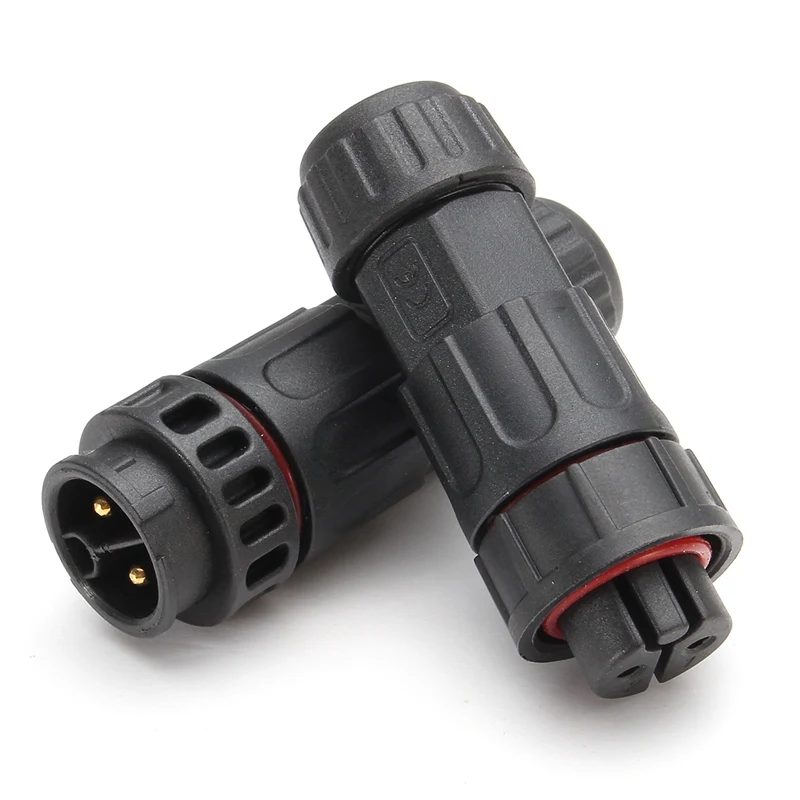 

M19 2 Pins Assembled IP68 Waterproof Electrical Wire Connector Screw 25A Plug Socket