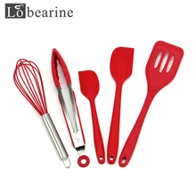 

5 pcs Set Silicone Kitchen Tools Cooking Utensil Kit Cozinha Heat Resistant Nonstick Coating Cooking Tools Kitchen Tools Sets