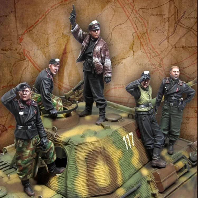 1/35 большой танковый Экипаж WW2 смоляная модель солдата GK военная тема Второй