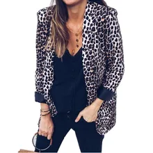 Женский блейзер, сексуальные женские блейзеры, длинный рукав, Леопардовый принт, одежда для девушек, пальто, кардиган, топы, для офиса, для девушек, Блейзер, Женская куртка