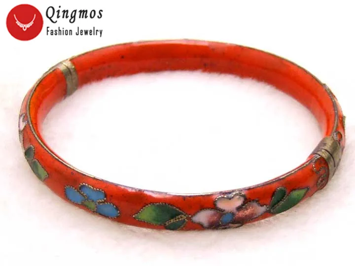 Qingmos оптовая продажа 5 различных цветов эмалированные браслеты Cloisonne для женщин