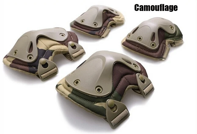 

X-type Camouflage Military Tactical Knee Elbow Pads Multicam Transformer Protector Support Outdoor CS War Game Paintball Kneepad