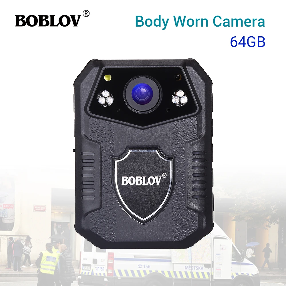 

BOBLOV WZ2 64GB Police Camera W/Belt Strap HD1080P Wearable Body Camera 170 Degree Wide Angle 2" Screen Security Mini Comcorders